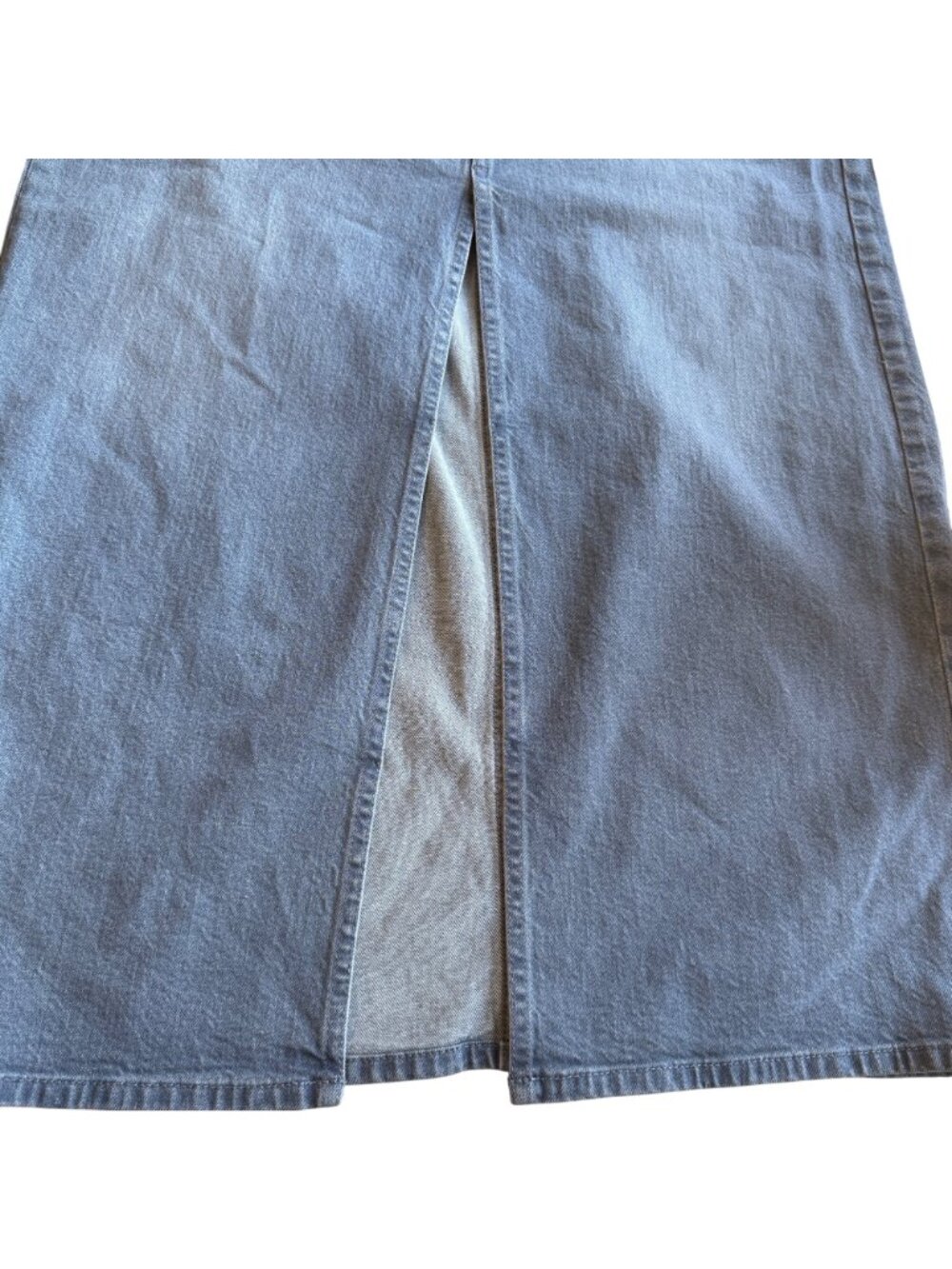 Universal Thread Womens Denim Midi Skirt Size 10R Classic Blue Split Hem - Picture 4 of 10